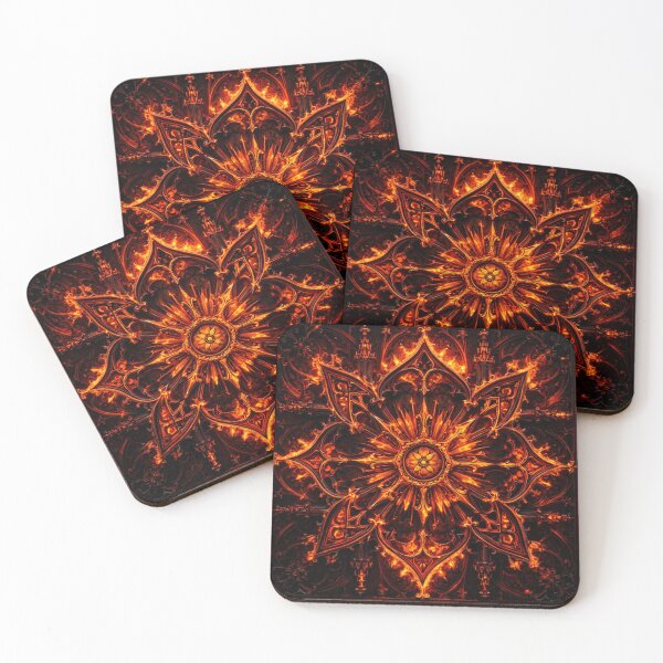 Item preview, Cathedral of Flames – Infernal Gothic Mandala designed and sold by Colorshow-relax.