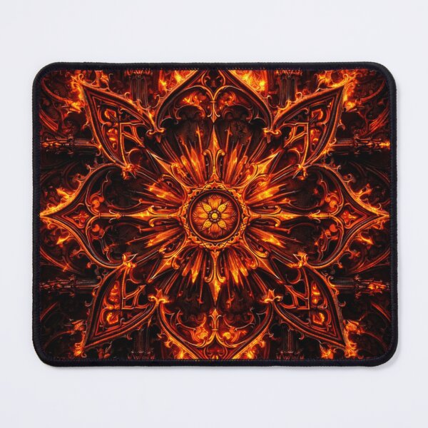 Item preview, Cathedral of Flames – Infernal Gothic Mandala designed and sold by Colorshow-relax.