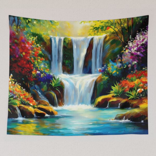Item preview, Colorful Wallcovering Tapestry, duvet cover, throw blanket, shower curtain designed and sold by CharlottePlaceArt.