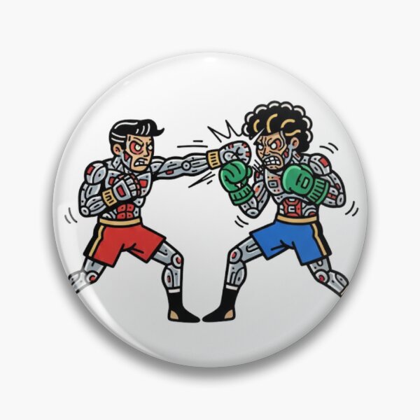 Item preview, Retro Sci-Fi Style Cyborg Boxing Match designed and sold by JMC-shop.