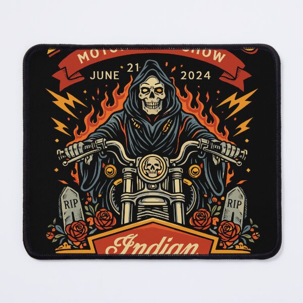 Item preview, Iron Souls Motorcycle Show 2024 Vintage Poster Art designed and sold by Matinez Pink.