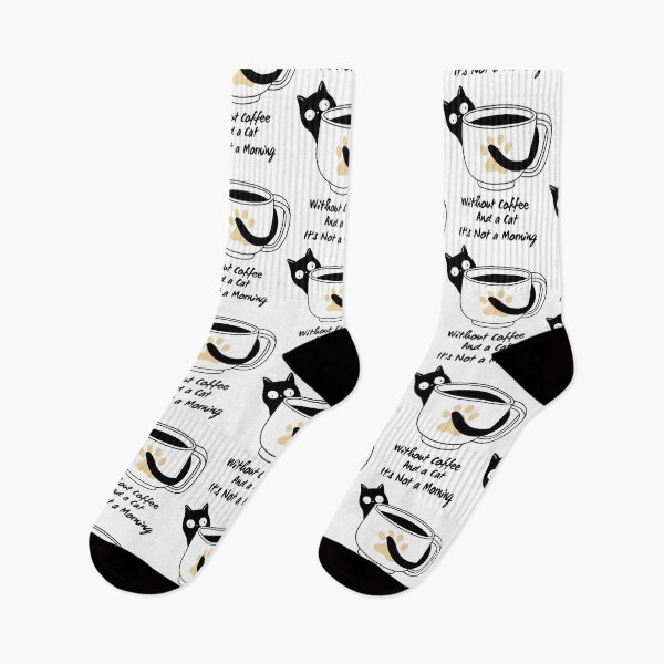 Item preview, It's Not a Morning Without Coffee And a Cat. designed and sold by Dinasshop.