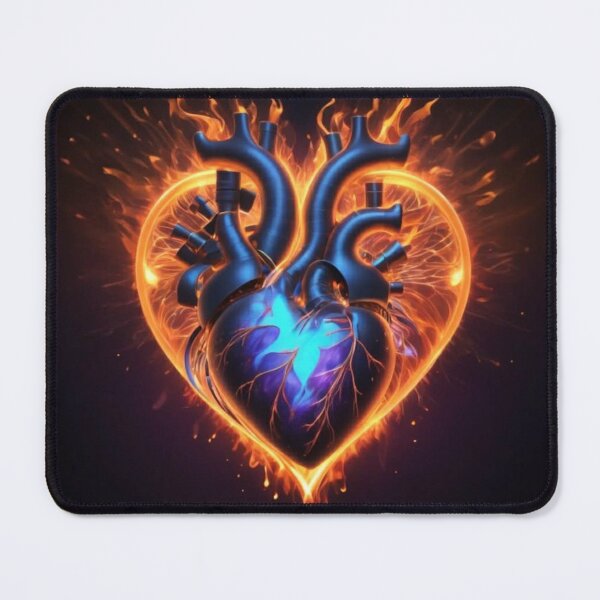 Item preview, Neon Heart on Fire designed and sold by Dreamy Armine Art.