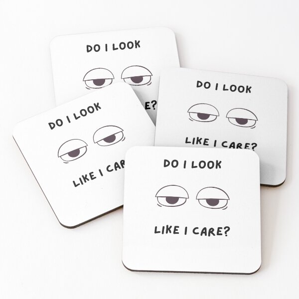 Item preview, Do I Look Like I Care? - Bored Face  designed and sold by MMPrintsDesign.