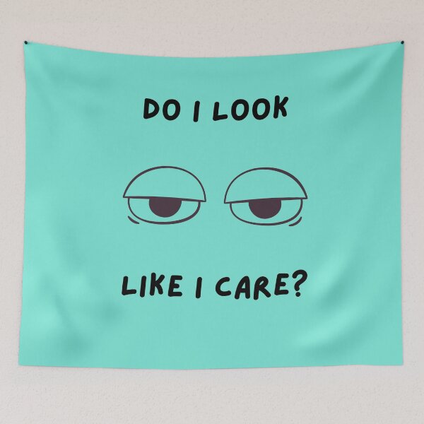 Item preview, Do I Look Like I Care? - Bored Face  designed and sold by MMPrintsDesign.