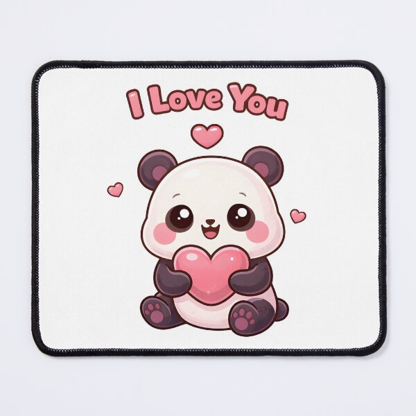 Item preview, Cute Panda I Love You Valentine Kawaii Cartoon. designed and sold by The-T-In-Retro.