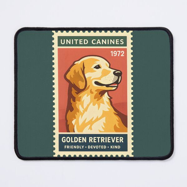 Item preview, Vintage Golden Retriever Stamp Art designed and sold by postmarkpaw.