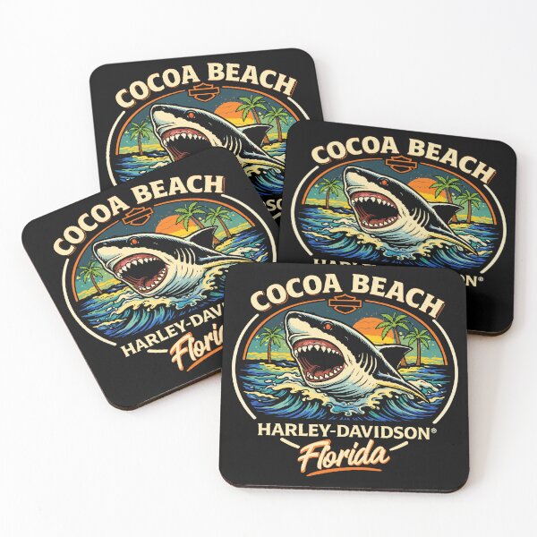 Item preview, Cocoa Beach Shark Retro Surf Art designed and sold by Matinez Pink.
