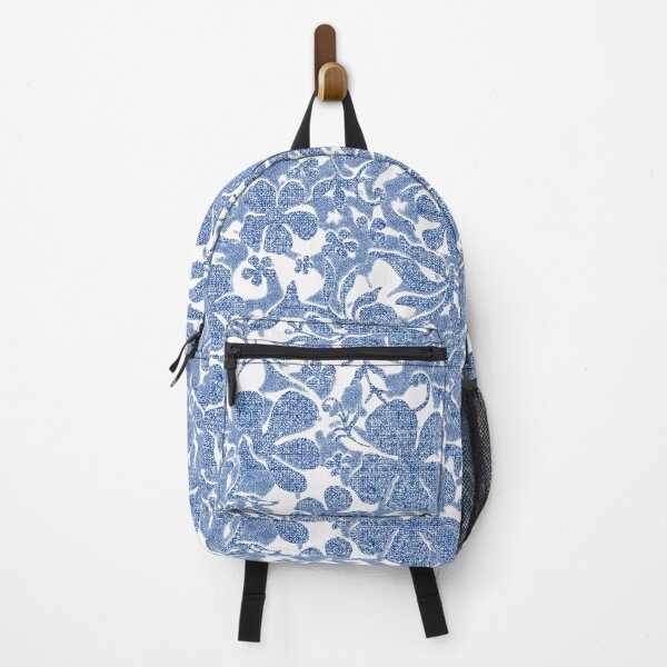 Item preview, Ornate Botanical Damask. Powder blue on white designed and sold by Alex Blud.