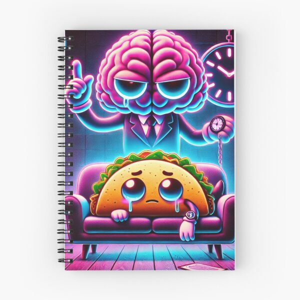 Item preview, Time Is Money – Sad Taco & Corporate Brain Neon Art designed and sold by ComedyInkFactor.