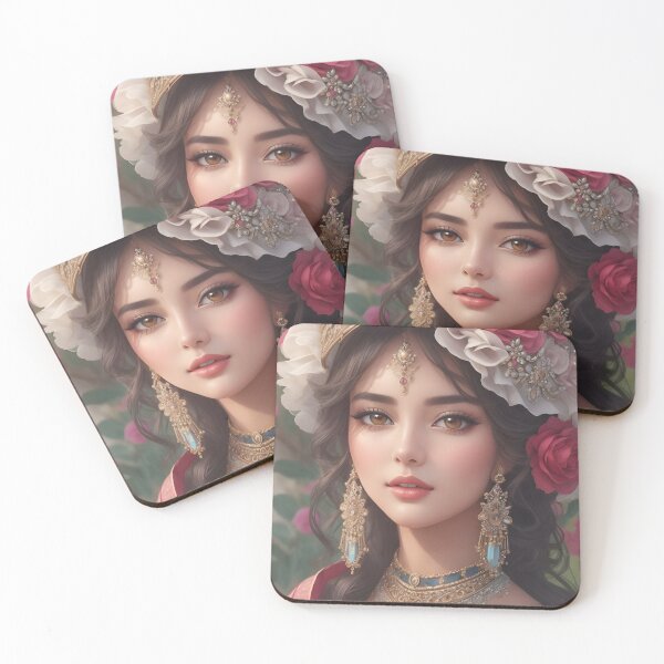 Item preview, Traditional Fantasy Illustration of Elegant Woman in Cultural Attire designed and sold by PrithviApparels.