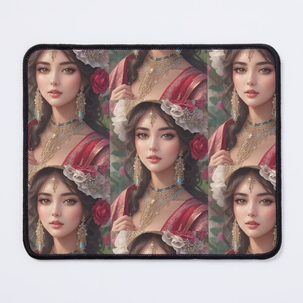 Item preview, Traditional Fantasy Illustration of Elegant Woman in Cultural Attire designed and sold by PrithviApparels.