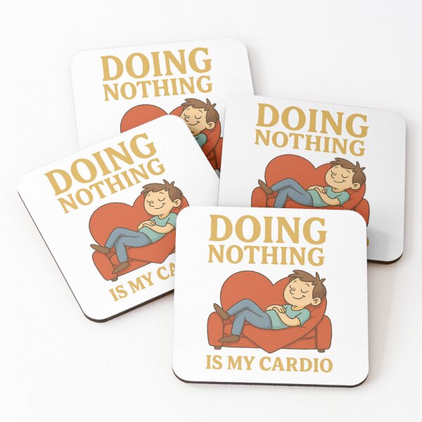 Item preview, Doing Nothing Is My Cardio – Funny Lazy Day Quote designed and sold by Supergrafix07.