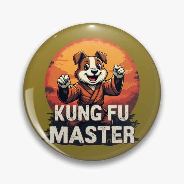 Item preview, Kung Fu Master Dog Funny Martial Arts T-Shirt – Retro Karate Mascot Sunset Design designed and sold by MCdsgns.