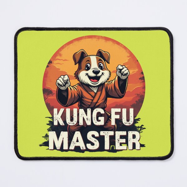 Item preview, Kung Fu Master Dog Funny Martial Arts T-Shirt – Retro Karate Mascot Sunset Design designed and sold by MCdsgns.