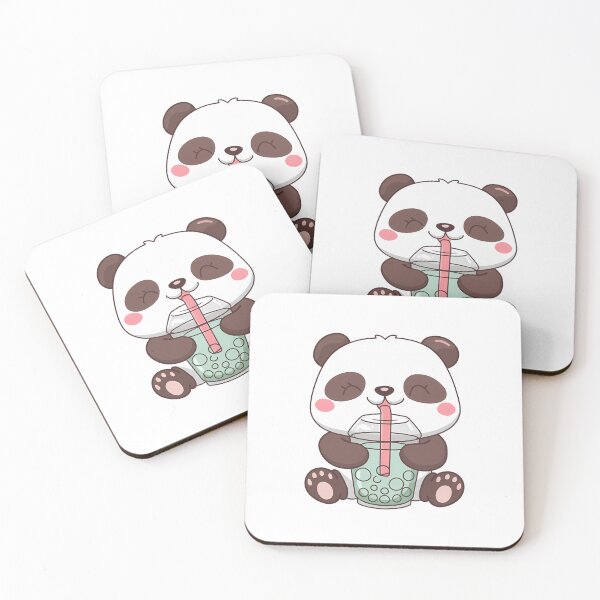 Item preview, Panda Drinking Boba Tea Kawaii designed and sold by KD Merch.