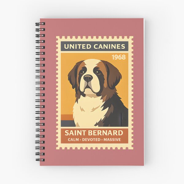 Artikelvorschau, Vintage-Briefmarkenkunst vom Sankt Bernhard entworfen und verkauft von postmarkpaw.