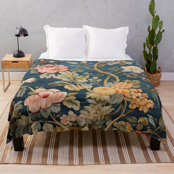 Item preview, Silk Floral Blue Wildflowers Carpet designed and sold by GrinGalore.