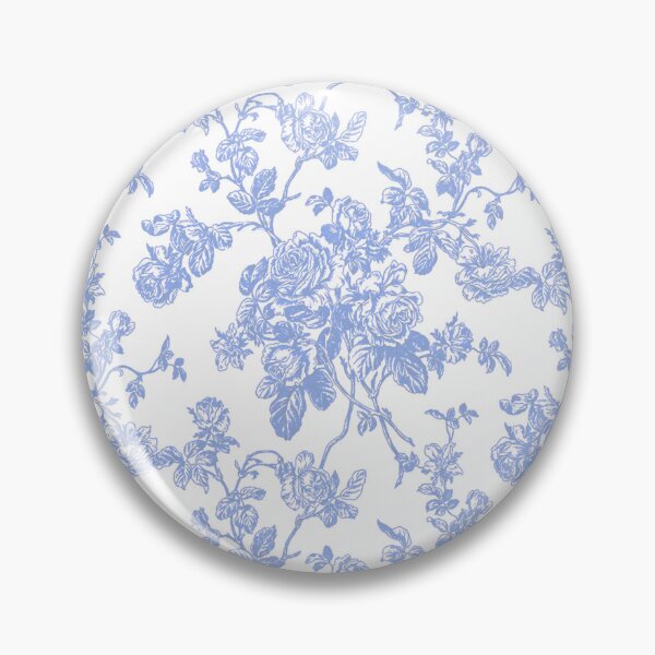 Item preview, Toile, Cornflower Blue Roses Pattern designed and sold by PixDezines.