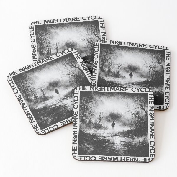 Item preview, The Nightmare Cycle – Gothic Fog Forest Horror Art Print designed and sold by Matinez Pink.