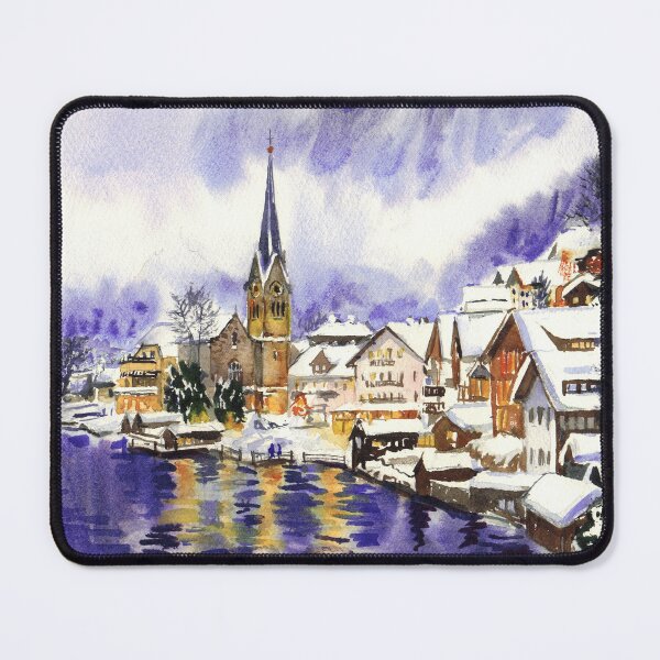 Item preview, Hallstatt, Austria watercolor painting designed and sold by Colibri77.