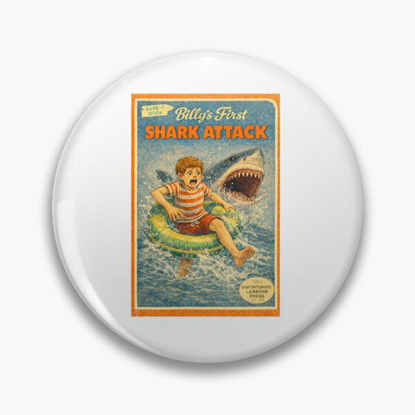 Item preview, Billy's First Shark Attack funny retro design designed and sold by The Sporty Nerd.
