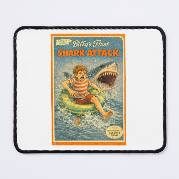 Item preview, Billy's First Shark Attack funny retro design designed and sold by The Sporty Nerd.
