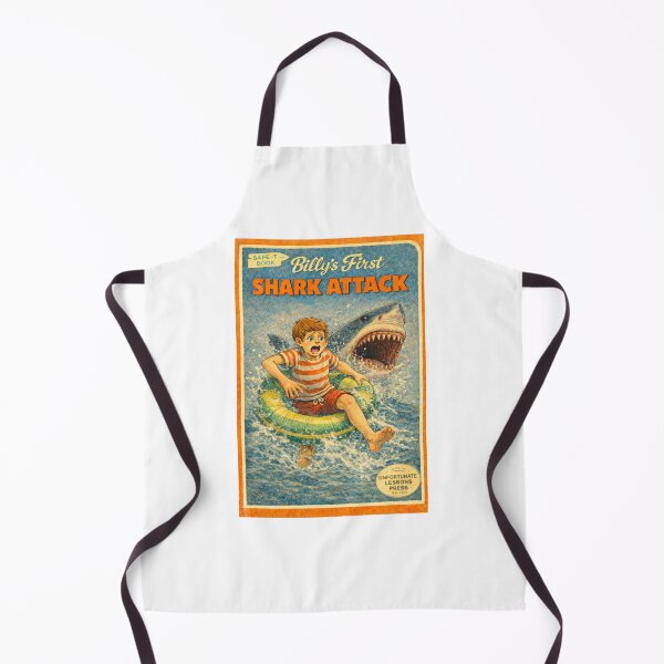 Item preview, Billy's First Shark Attack funny retro design designed and sold by The Sporty Nerd.