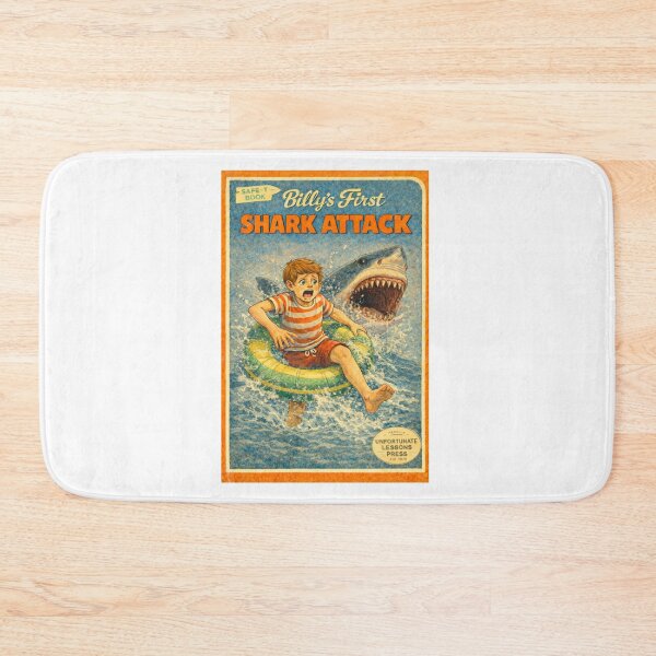 Item preview, Billy's First Shark Attack funny retro design designed and sold by The Sporty Nerd.