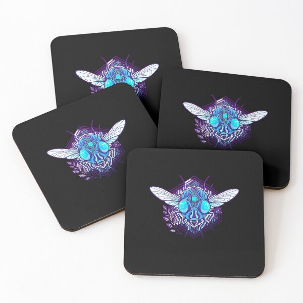 Item preview, Cyber Fly Tech Art - Futuristic Neon Circuit Insect Illustration designed and sold by AbulailArt.