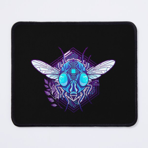 Item preview, Cyber Fly Tech Art - Futuristic Neon Circuit Insect Illustration designed and sold by AbulailArt.