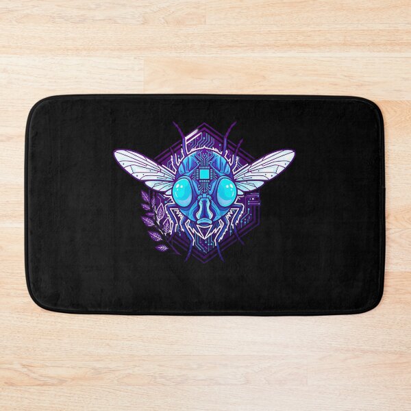 Item preview, Cyber Fly Tech Art - Futuristic Neon Circuit Insect Illustration designed and sold by AbulailArt.