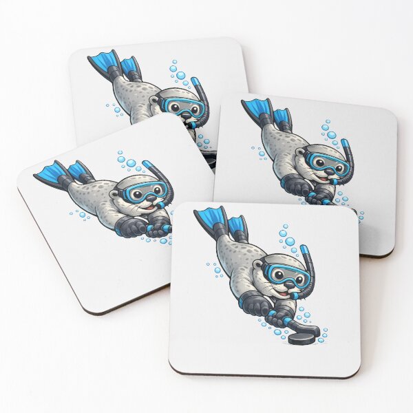 Item preview, Underwater Hockey Seal in Snorkel Gear designed and sold by Ombrya.