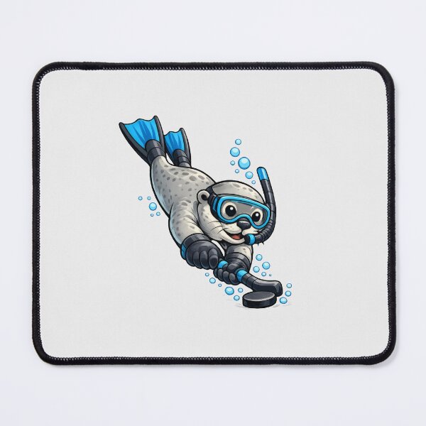 Item preview, Underwater Hockey Seal in Snorkel Gear designed and sold by Ombrya.