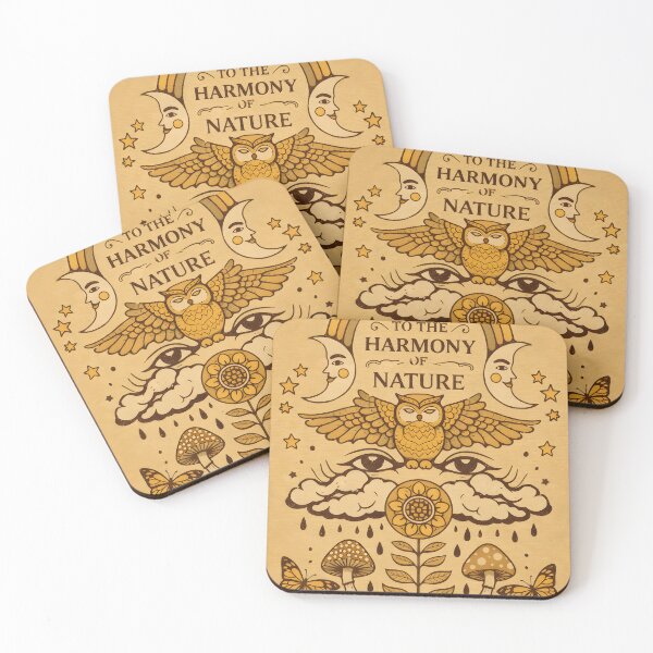Item preview, Connect to the Harmony of Nature – Celestial Folk Art Print designed and sold by Matinez Pink.