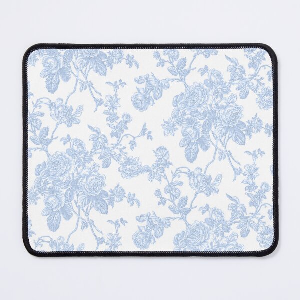 Item preview, Toile, Dusk Blue Vintage Roses Pattern designed and sold by PixDezines.