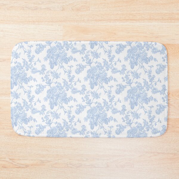 Item preview, Toile, Dusk Blue Vintage Roses Pattern designed and sold by PixDezines.