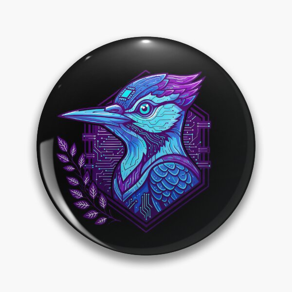 Item preview, Cyber Woodpecker Tech Art - Futuristic Neon Circuit Bird Illustration designed and sold by AbulailArt.