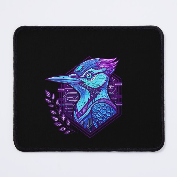 Item preview, Cyber Woodpecker Tech Art - Futuristic Neon Circuit Bird Illustration designed and sold by AbulailArt.