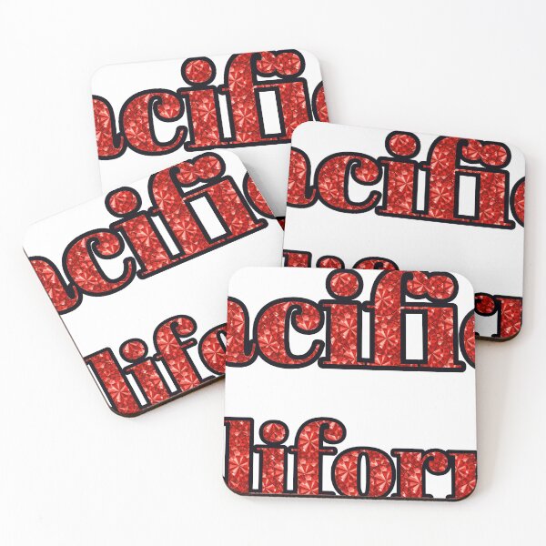 Item preview, Pacifica California City Name With Red Rhinestone designed and sold by TheIconSmith.