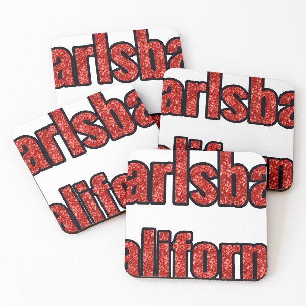 Item preview, Carlsbad California City Name With Red Rhinestone designed and sold by TheIconSmith.