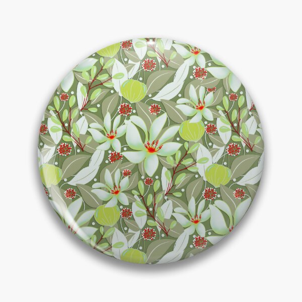 Item preview, Elegant Green Patterned Floral Berries Design designed and sold by Clara Fruggeri.
