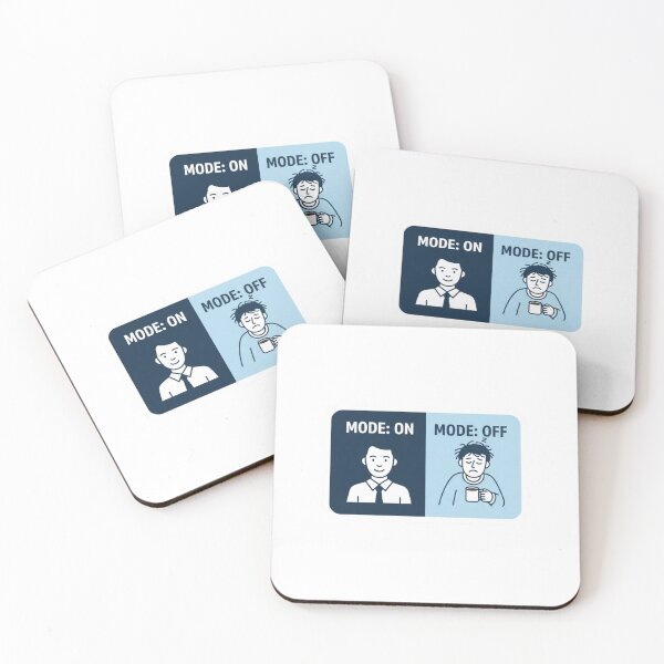 Item preview, Funny Zoom Meeting Mode On Off - Remote Work Sticker designed and sold by ZYNORAworld.