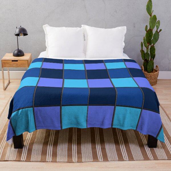 Item preview, Retro Blue Pixel Grid | Mosaic Tile Pattern designed and sold by HopeAndHustle.