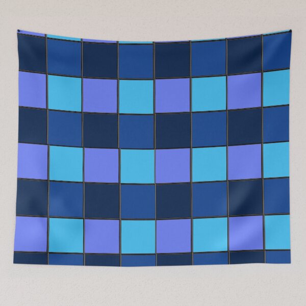 Item preview, Retro Blue Pixel Grid | Mosaic Tile Pattern designed and sold by HopeAndHustle.