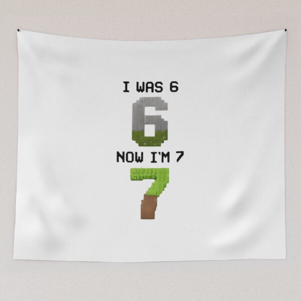 Item preview, I Was 6 Now Im 7 Funny I'm Six Seven Future Meme Star designed and sold by SkeletonsDanger.