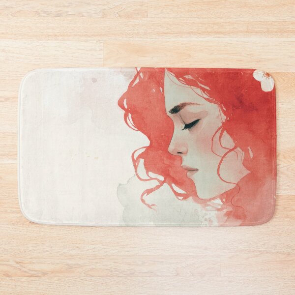 Item preview, Woman with red hair and flowers designed and sold by anytka.