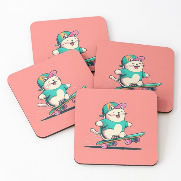 Item preview, Cat rides skateboard with a cap designed and sold by anytka.