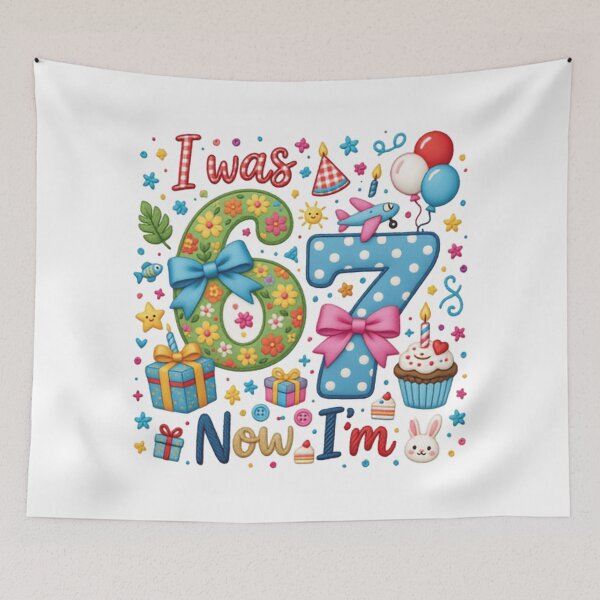 Item preview, I Was 6 Now Im 7 Funny I'm Six Seven Playground Superstar Vibes designed and sold by SkeletonsDanger.