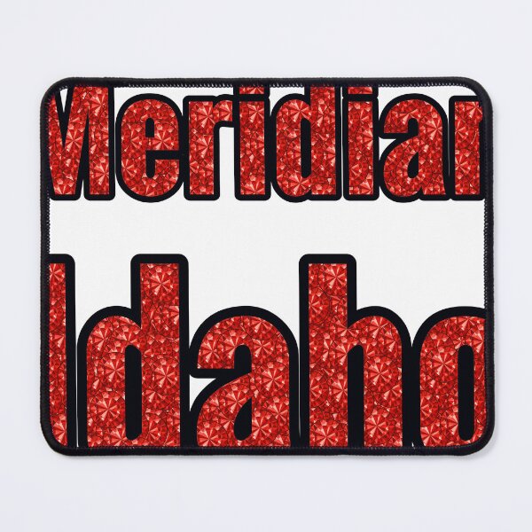 Item preview, Meridian Idaho City Name With Red Rhinestone designed and sold by TheIconSmith.